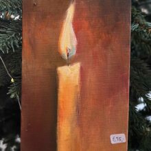 Hinke Veenstra 10x15 cm kaars olieverf op canvas board